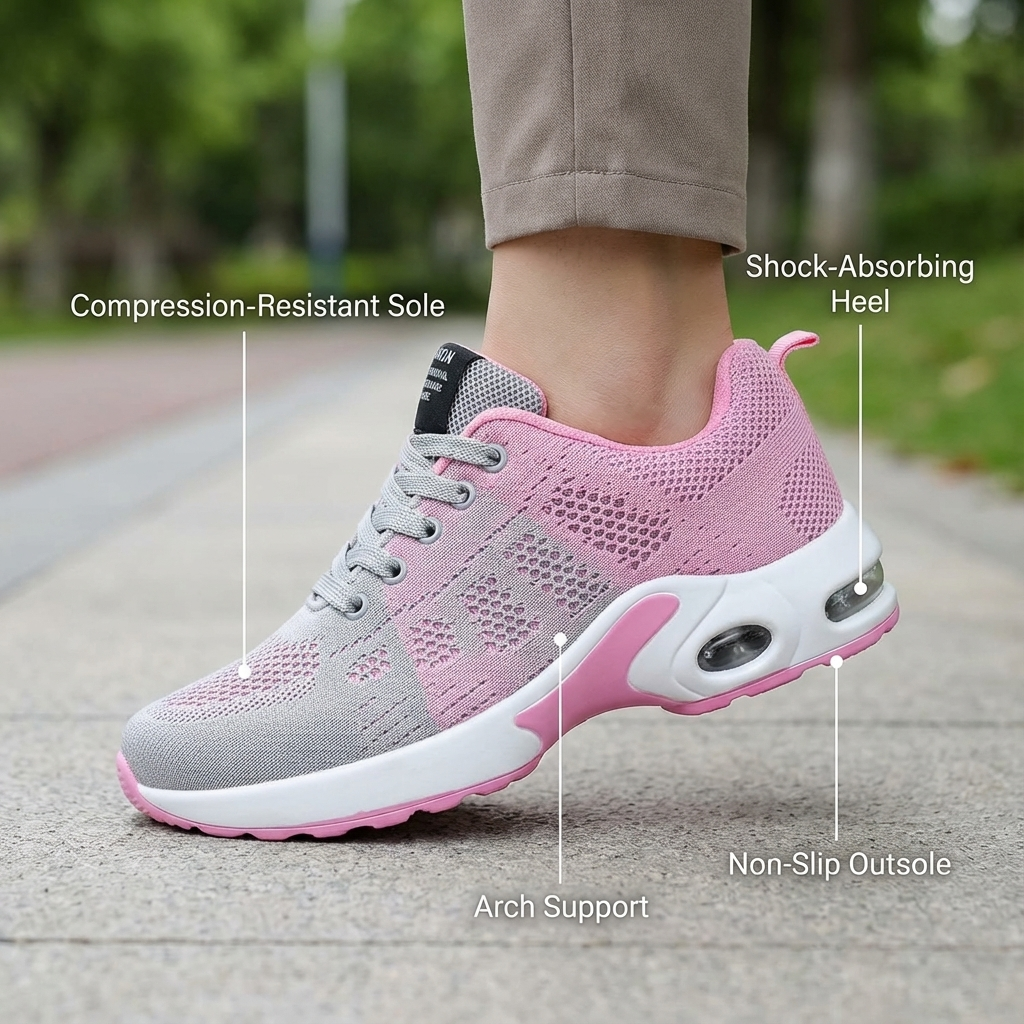Orthora Pro – 12-Hour Shift Shoes for Heel &amp; Plantar Fasciitis Relief (Unisex)