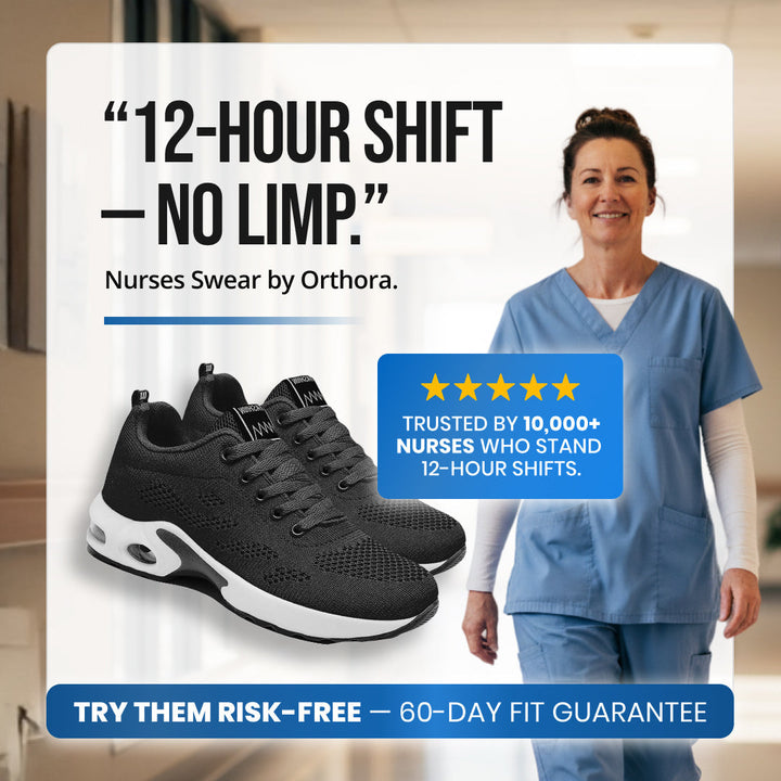 Orthora Pro – 12-Hour Comfort Shoes for Heel &amp; Plantar Fasciitis Relief (Unisex) (BOGO)