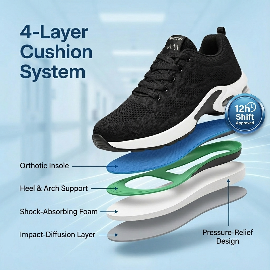 Orthora Pro – 12-Hour Comfort Shoes for Heel &amp; Plantar Fasciitis Relief (Unisex) (BOGO)