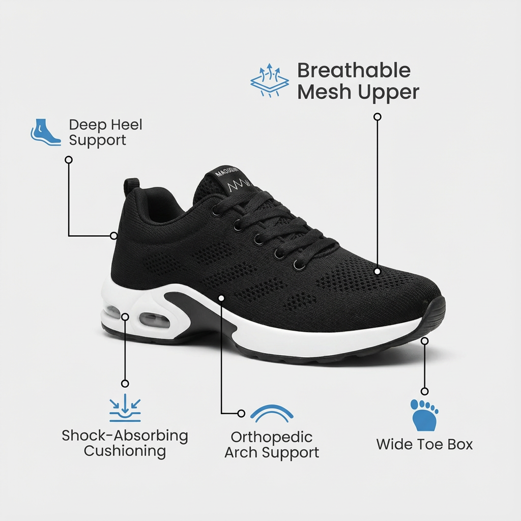 Orthora Pro – 12-Hour Comfort Shoes for Heel &amp; Plantar Fasciitis Relief (Unisex) (BOGO)