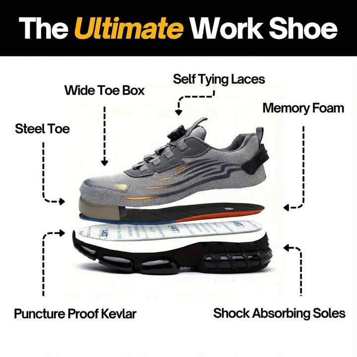 Healthy &amp; Protective Steel Toe Trainers