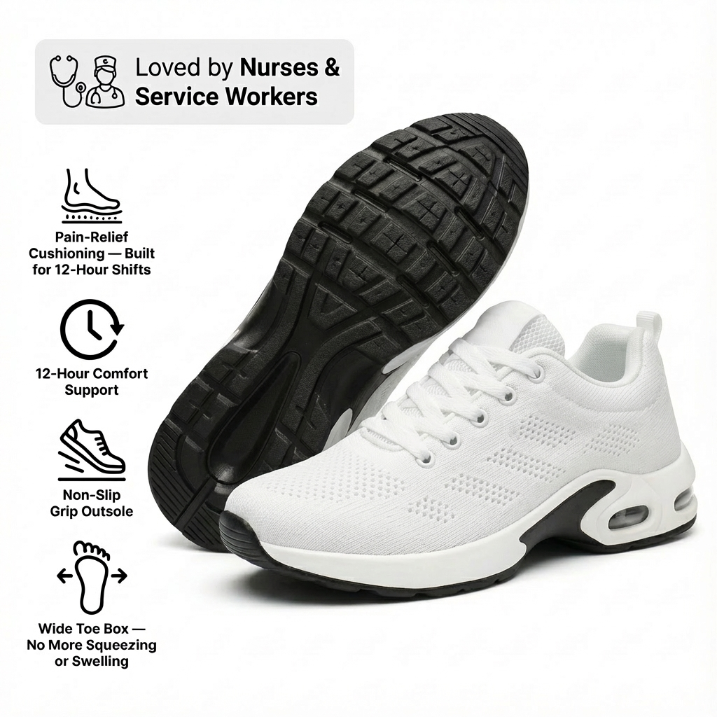 Orthora Pro – 12-Hour Shift Shoes for Heel &amp; Plantar Fasciitis Relief (Unisex)