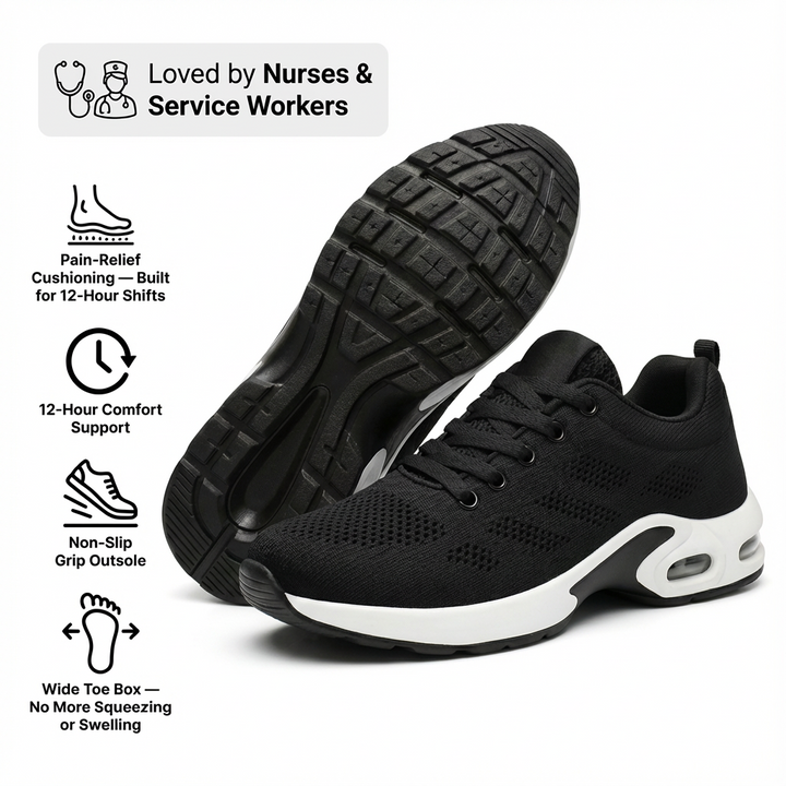Orthora Pro – 12-Hour Shift Shoes for Heel &amp; Plantar Fasciitis Relief (Unisex)