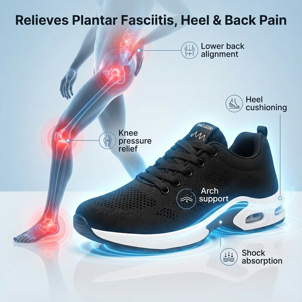 Orthora Pro – 12-Hour Shift Shoes for Heel &amp; Plantar Fasciitis Relief (Unisex)